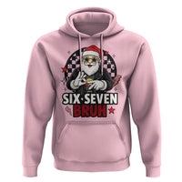 Six Seven Bruh Christmas Meme Hoodie Cool Santa 67 Hand Sign Street Style Vibes - Wonder Print Shop