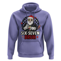 Six Seven Bruh Christmas Meme Hoodie Cool Santa 67 Hand Sign Street Style Vibes - Wonder Print Shop
