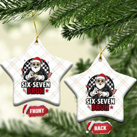 Six Seven Bruh Christmas Meme Ceramic Ornament Cool Santa 67 Hand Sign Street Style Vibes - Wonder Print Shop