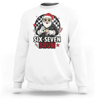 Six Seven Bruh Christmas Meme Sweatshirt Cool Santa 67 Hand Sign Street Style Vibes - Wonder Print Shop