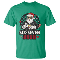 Six Seven Bruh Christmas Meme T Shirt Cool Santa 67 Hand Sign Street Style Vibes - Wonder Print Shop