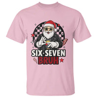 Six Seven Bruh Christmas Meme T Shirt Cool Santa 67 Hand Sign Street Style Vibes - Wonder Print Shop