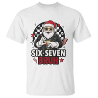 Six Seven Bruh Christmas Meme T Shirt Cool Santa 67 Hand Sign Street Style Vibes - Wonder Print Shop