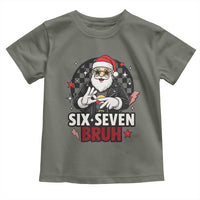 Six Seven Bruh Christmas Meme Toddler T Shirt Cool Santa 67 Hand Sign Street Style Vibes - Wonder Print Shop