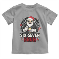 Six Seven Bruh Christmas Meme Toddler T Shirt Cool Santa 67 Hand Sign Street Style Vibes - Wonder Print Shop