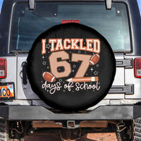I Tackled 67 Days of School Spare Tire Cover Funny Six Seven Meme Football Lover Milestone - Wonder Print Shop