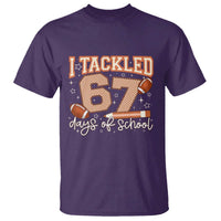 I Tackled 67 Days of School T Shirt Funny Six Seven Meme Football Lover Milestone - Wonder Print Shop