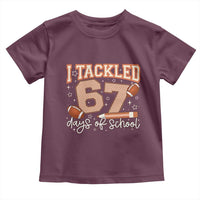 I Tackled 67 Days of School Toddler T Shirt Funny Six Seven Meme Football Lover Milestone - Wonder Print Shop