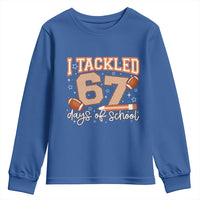 I Tackled 67 Days of School Youth Sweatshirt Funny Six Seven Meme Football Lover Milestone - Wonder Print Shop