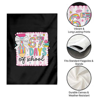 67 Days of School Garden Flag Six Seven Cute Girly Pencil and Bow for Students Teachers - Wonder Print Shop