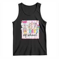 67 Days of School Tank Top Six Seven Cute Girly Pencil and Bow for Students Teachers - Wonder Print Shop