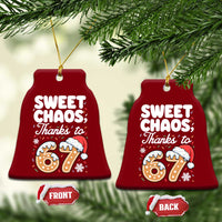 Sweet Chaos Thanks to 67 Ceramic Ornament Funny Christmas Cookie Meme with Sprinkles - Wonder Print Shop