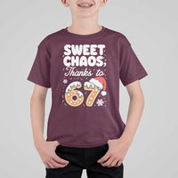 Sweet Chaos Thanks to 67 T Shirt For Kid Funny Christmas Cookie Meme with Sprinkles - Wonder Print Shop