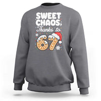 Sweet Chaos Thanks to 67 Sweatshirt Funny Christmas Cookie Meme with Sprinkles - Wonder Print Shop