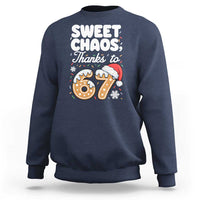 Sweet Chaos Thanks to 67 Sweatshirt Funny Christmas Cookie Meme with Sprinkles - Wonder Print Shop