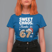 Sweet Chaos Thanks to 67 T Shirt For Women Funny Christmas Cookie Meme with Sprinkles - Wonder Print Shop