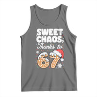 Sweet Chaos Thanks to 67 Tank Top Funny Christmas Cookie Meme with Sprinkles - Wonder Print Shop