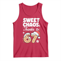 Sweet Chaos Thanks to 67 Tank Top Funny Christmas Cookie Meme with Sprinkles - Wonder Print Shop