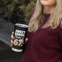 Sweet Chaos Thanks to 67 Tumbler Cup Funny Christmas Cookie Meme with Sprinkles - Wonder Print Shop