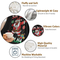 Six Seven Bruh Christmas Throw Blanket Funny Dabbing Santa 67 Meme Holiday Gag Gift - Wonder Print Shop