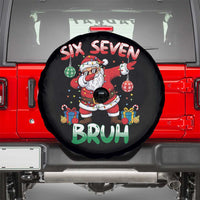 Six Seven Bruh Christmas Spare Tire Cover Funny Dabbing Santa 67 Meme Holiday Gag Gift - Wonder Print Shop
