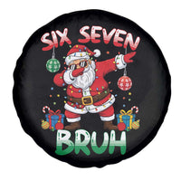 Six Seven Bruh Christmas Spare Tire Cover Funny Dabbing Santa 67 Meme Holiday Gag Gift - Wonder Print Shop