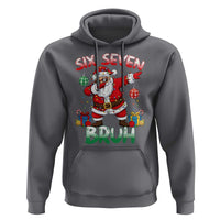 Six Seven Bruh Christmas Hoodie Funny Dabbing Santa 67 Meme Holiday Gag Gift - Wonder Print Shop