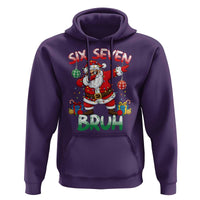 Six Seven Bruh Christmas Hoodie Funny Dabbing Santa 67 Meme Holiday Gag Gift - Wonder Print Shop