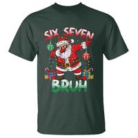 Six Seven Bruh Christmas T Shirt Funny Dabbing Santa 67 Meme Holiday Gag Gift - Wonder Print Shop