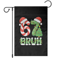 Funny 67 Bruh Christmas Garden Flag Candy Cane and Xmas Tree Six Seven Meme Holiday Lights - Wonder Print Shop