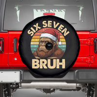 Six Seven Bruh Meme Christmas Bigfoot Spare Tire Cover 67 Sasquatch Santa Retro Holiday - Wonder Print Shop