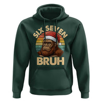 Six Seven Bruh Meme Christmas Bigfoot Hoodie 67 Sasquatch Santa Retro Holiday - Wonder Print Shop