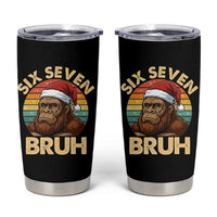 Six Seven Bruh Meme Christmas Bigfoot Tumbler Cup 67 Sasquatch Santa Retro Holiday - Wonder Print Shop