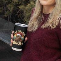 Six Seven Bruh Meme Christmas Bigfoot Tumbler Cup 67 Sasquatch Santa Retro Holiday - Wonder Print Shop