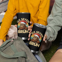 Six Seven Bruh Meme Christmas Bigfoot Tumbler Cup 67 Sasquatch Santa Retro Holiday - Wonder Print Shop