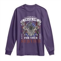 Patriotic Memorial Day Long Sleeve Shirt Thank You For Your Service Veterans Remembrance