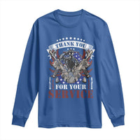 Patriotic Memorial Day Long Sleeve Shirt Thank You For Your Service Veterans Remembrance