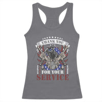 Patriotic Memorial Day Racerback Tank Top Thank You For Your Service Veterans Remembrance