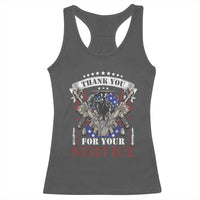 Patriotic Memorial Day Racerback Tank Top Thank You For Your Service Veterans Remembrance