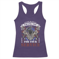 Patriotic Memorial Day Racerback Tank Top Thank You For Your Service Veterans Remembrance