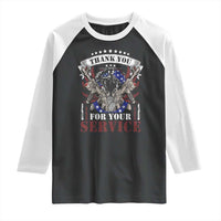 Patriotic Memorial Day Raglan Shirt Thank You For Your Service Veterans Remembrance