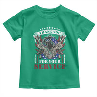 Patriotic Memorial Day Toddler T Shirt Thank You For Your Service Veterans Remembrance