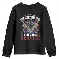 Patriotic Memorial Day Youth Sweatshirt Thank You For Your Service Veterans Remembrance