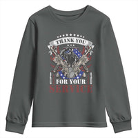 Patriotic Memorial Day Youth Sweatshirt Thank You For Your Service Veterans Remembrance