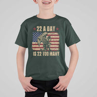 American Veteran T Shirt For Kid 22 A Day Is 22 Too Many Veteran Lives Matter