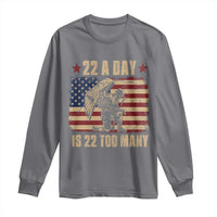 American Veteran Long Sleeve Shirt 22 A Day Is 22 Too Many Veteran Lives Matter