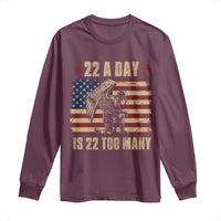 American Veteran Long Sleeve Shirt 22 A Day Is 22 Too Many Veteran Lives Matter