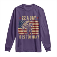 American Veteran Long Sleeve Shirt 22 A Day Is 22 Too Many Veteran Lives Matter