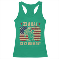 American Veteran Racerback Tank Top 22 A Day Is 22 Too Many Veteran Lives Matter