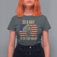 American Veteran T Shirt For Women 22 A Day Is 22 Too Many Veteran Lives Matter